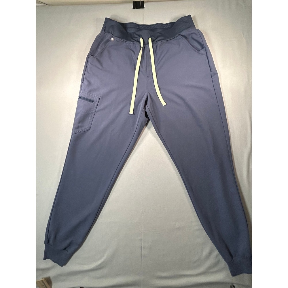 Figs HW Zamora Jogger Scrub Pants Women L/T Blue Good High Waist Cargo